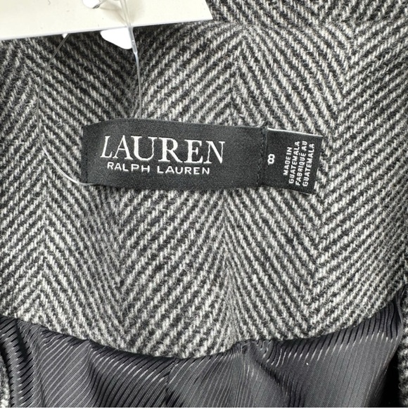 Lauren Ralph Lauren Gray Herringbone Coat - Picture 8 of 8